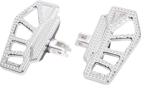 THRASHIN SUPPLY CO. Apex Mini Floorboards - Front - Chrome TSC-2217-3-SF