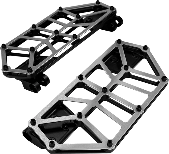 KODLIN USA NXL Floorboards - Black w/ Stainless Steel K73253