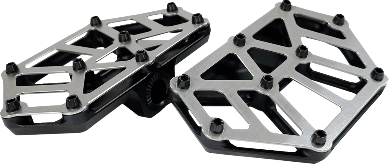 KODLIN USA NXL Mini Floorboards - Black w/ Stainless Steel K73254