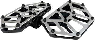 KODLIN USA NXL Mini Floorboards - Black w/ Stainless Steel K73254