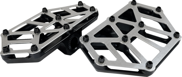 KODLIN USA NXL Mini Floorboards - Black w/ Stainless Steel K73254