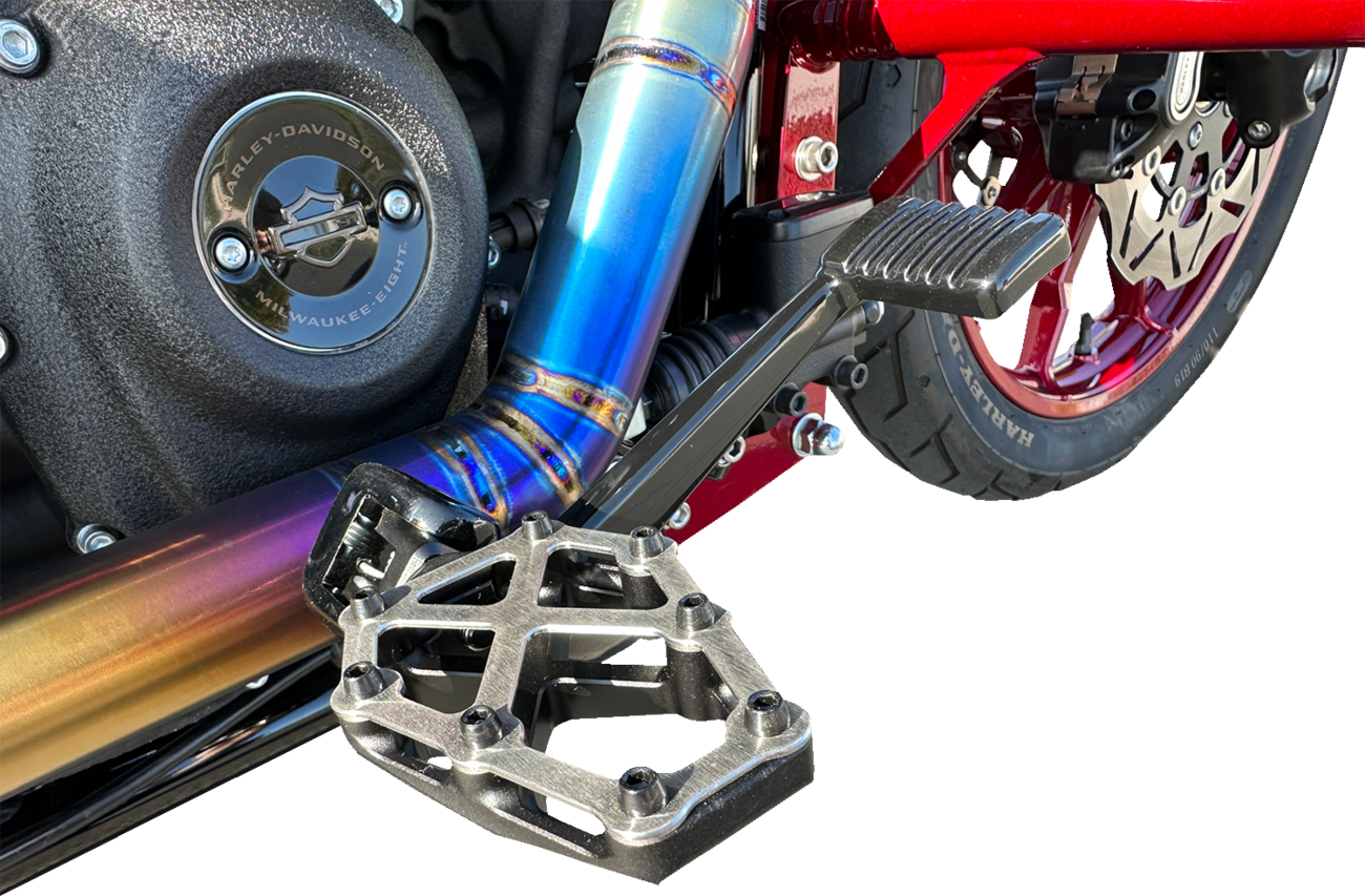 KODLIN USA NXL Footpegs - Black w/ Stainless Steel K73255