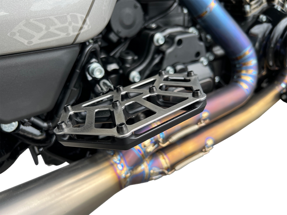 KODLIN USA NXL Mini Floorboards - Black w/ Stainless Steel K73254