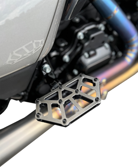 KODLIN USA NXL Mini Floorboards - Black w/ Stainless Steel K73254