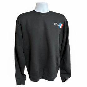 Black sweatshirt with amf style speed-kings logo on the chest on a white background