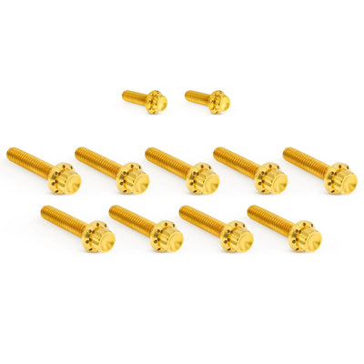 ARLEN NESS Cam Cover Titanium 12-Point Bolt Kits, Gold