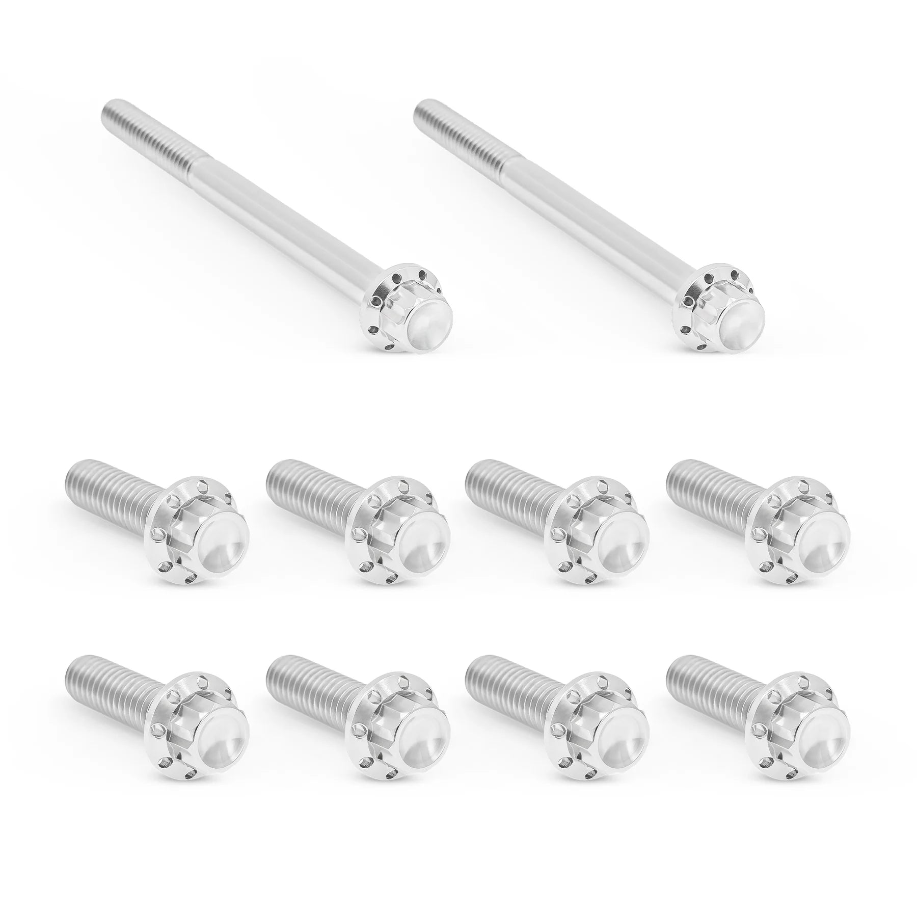 ARLEN NESS Transmission Side Cover & Trap Door Titanium 12-Point Bolt Kits, Polished