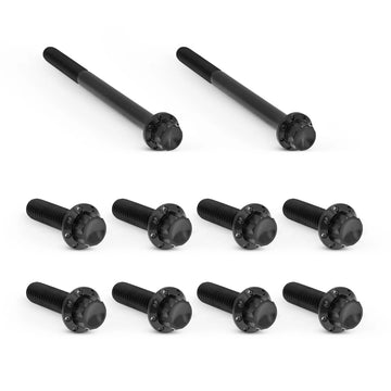 ARLEN NESS Transmission Side Cover & Trap Door Titanium 12-Point Bolt Kits, Black