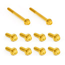 ARLEN NESS Transmission Side Cover & Trap Door Titanium 12-Point Bolt Kits, Gold-1