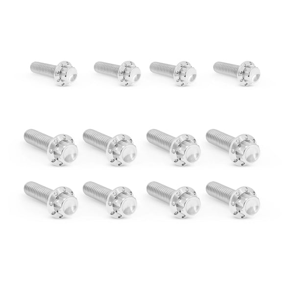 ARLEN NESS Transmission Side Cover & Trap Door Titanium 12-Point Bolt Kits, Polished