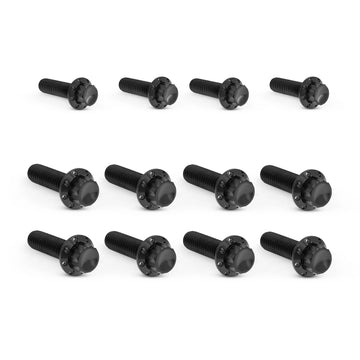 ARLEN NESS Transmission Side Cover & Trap Door Titanium 12-Point Bolt Kits, Black - 0