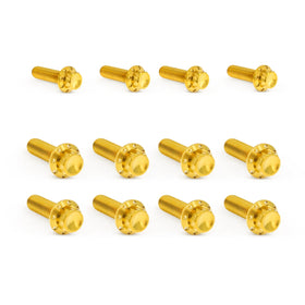 ARLEN NESS Transmission Side Cover & Trap Door Titanium 12-Point Bolt Kits, Gold - 0