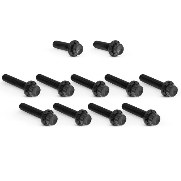 ARLEN NESS Cam Cover Titanium 12-Point Bolt Kits, Black