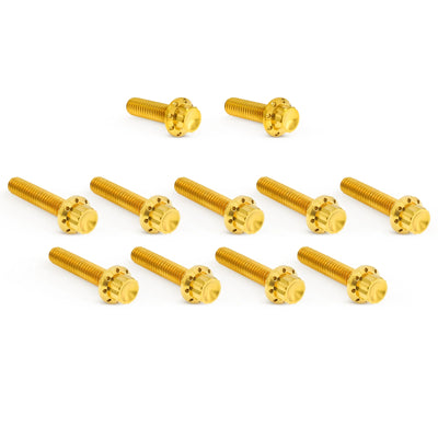 ARLEN NESS Cam Cover Titanium 12-Point Bolt Kits, Gold - 0