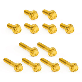 ARLEN NESS Rocker Box Titanium 12-Point Bolt Kits, Gold