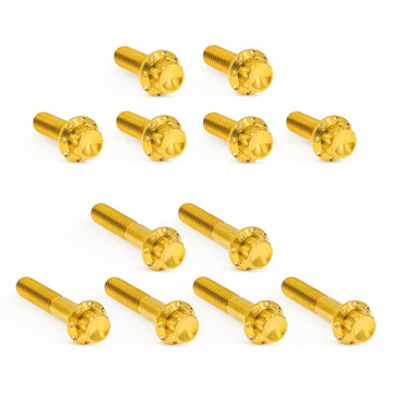 ARLEN NESS Rocker Box Titanium 12-Point Bolt Kits, Gold