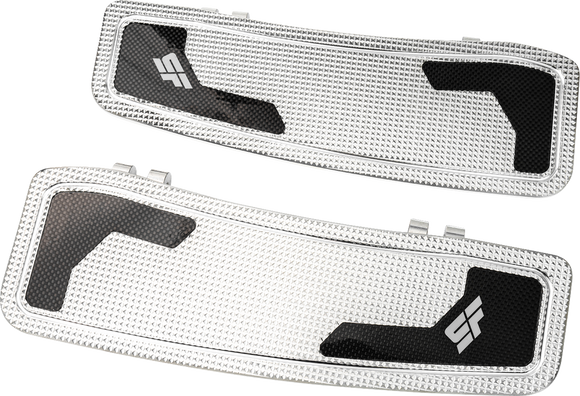 SLYFOX Driver Floorboards - Black Polished - Touring SF-905-00-2