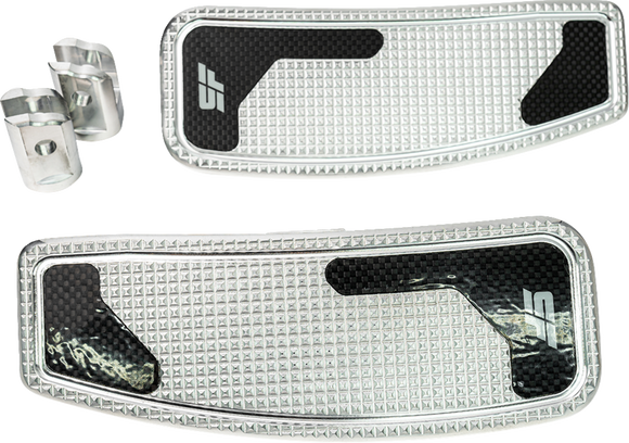 SLYFOX Mini Floorboards - Chrome Polished - Male Mount - M8 SF-906-01-2