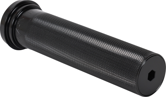 THRASHIN SUPPLY CO. Throttle Tube - Knurled - 1" - TBW - Black TSC-2704-1