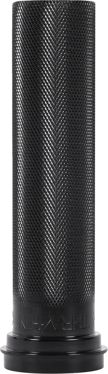 THRASHIN SUPPLY CO. Throttle Tube - Knurled - 1" - TBW - Black TSC-2704-1