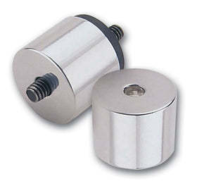 Chrome billet oil tank mount stud covers (pair) for Harley-Davidson Softail 1989-1999