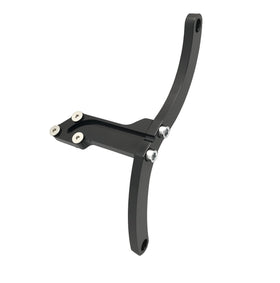 Black anodized billet aluminum side license plate mount (303150B) for 1987–1999 Harley‑Davidson Softail, 3‑hole frame compatible