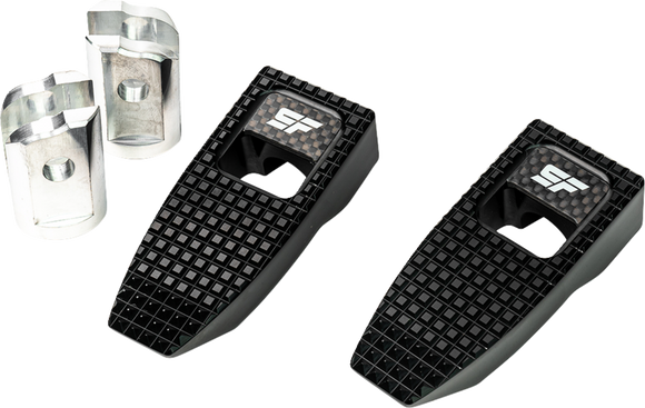 SLYFOX Speed Pegs - Black Anodized - Front SF-903-01-1