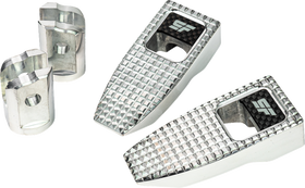 SLYFOX Speed Pegs - Silver Polished - Front SF-903-01-2