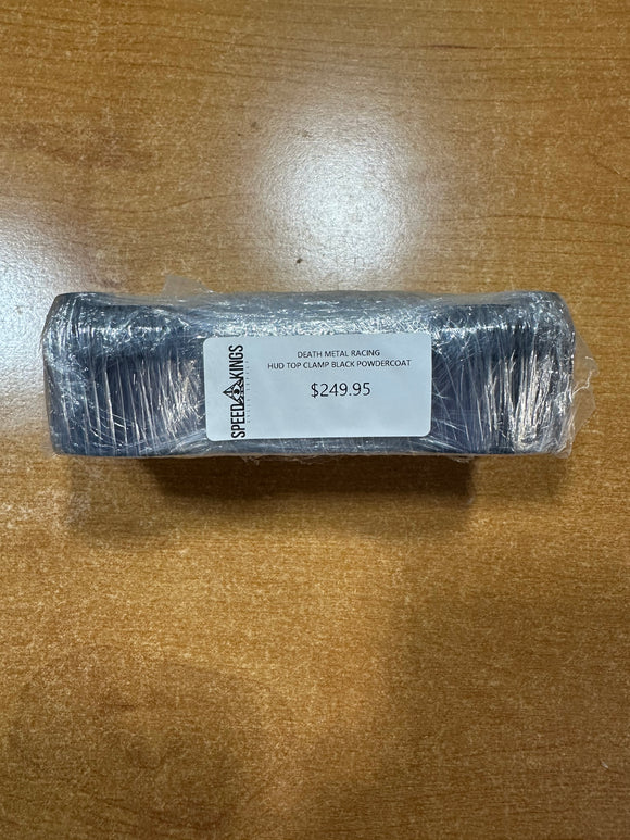 CLEARANCE DEATH METAL RACING HUD TOP CLAMP BLACK POWDERCOAT