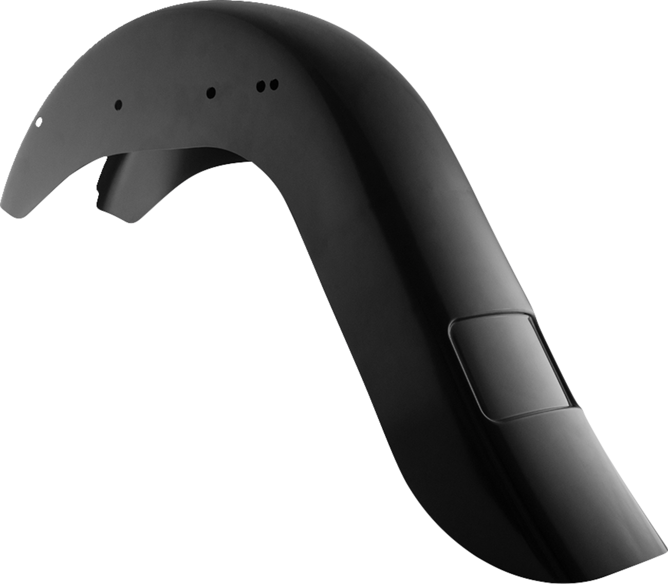 KLOCK WERKS Rear Fender - Vicla Frenched - 9" Extended Rear - Black KWF-02-0311