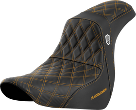 SADDLEMEN Pro Series SDC Performance Seat - w/o Backrest - Gold Stitch - FL/FX '18-'20 SC81829GOL