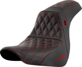 SADDLEMEN Pro Series SDC Performance Seat - w/o Backrest - Red Stitch - FL/FX '18-'20 SC81829RED