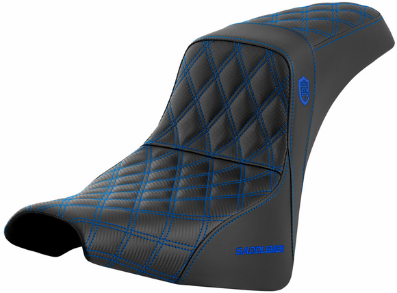 SADDLEMEN Pro Series SDC Performance Seat - w/o Backrest - Blue Stitch - FXBB/FXST '18-'23 SC81830BLU