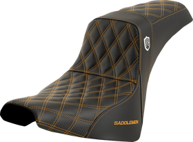 SADDLEMEN Pro Series SDC Performance Seat - w/o Backrest - Gold Stitch - FXBB/FXST '18-'23 SC81830GOL