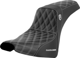 SADDLEMEN Pro Series SDC Performance Seat - w/o Backrest - White Stitch - FXBB/FXST '18-'23 SC81830WHI