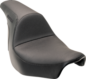 SLYFOX Lowrider Drifter Seat - Black Logo - Smooth Vinyl - Carbon Fiber - FXLR/FLSB '18-'24 0802-1589