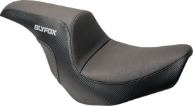 SLYFOX Lowrider Drifter Seat - Gray Logo - Smooth Vinyl - Carbon Fiber - FXLR/FLSB '18-'24 0802-1590