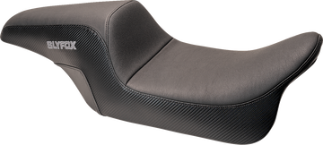 SLYFOX Drifter Seat - Gray Logo - Smooth Vinyl - Carbon Fiber - FL '97-'07 0801-1613