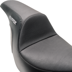 SLYFOX Lowrider Drifter Seat - Gray Logo - Smooth Vinyl - Carbon Fiber - FXLR/FLSB '18-'24 0802-1590