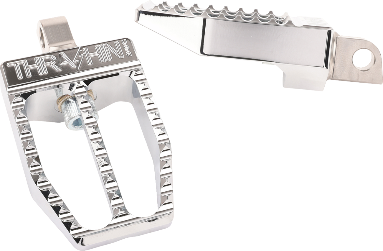 THRASHIN SUPPLY CO. Militant Footpegs - Front/Rear - Chrome TSC-2019-3-D