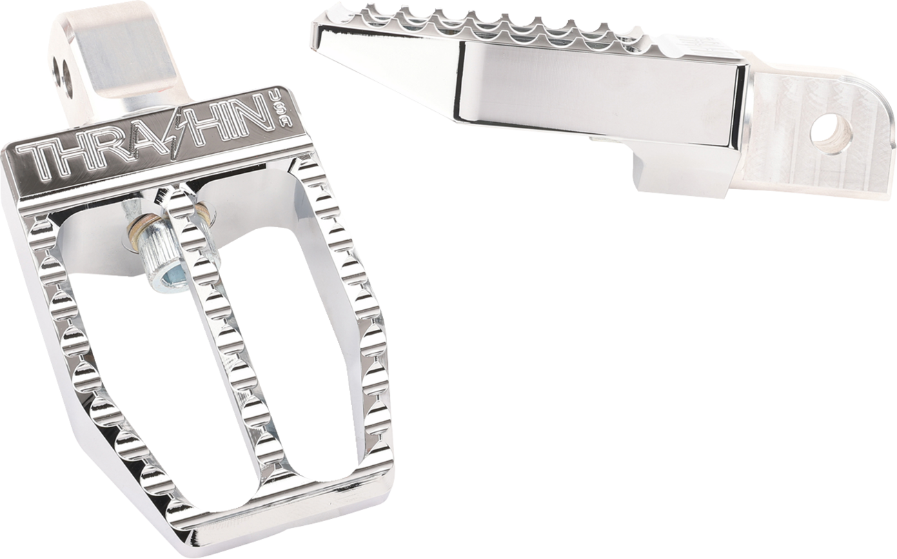 THRASHIN SUPPLY CO. Militant Footpegs - Rear - Chrome TSC-2019-3-SR