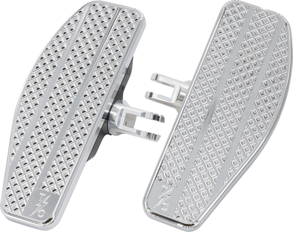 THRASHIN SUPPLY CO. Mini Floorboards - Chrome TSC-2030-3