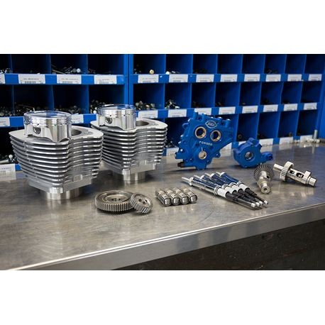 S&S Cycle - 110" Power Package for HD® Twin Cam 96™, 103™ Models with 585 Easy Start® Gear Drive Cams - Silver