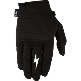 Thrashin Supply Co. Stealth Leather Palm Gloves – seamless leather motorcycle gloves with touchscreen fingers