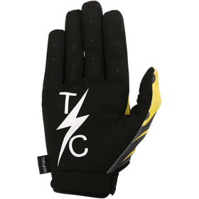 Thrashin Supply Co. Stealth Riding Gloves Flame – hot rod flame graphic synthetic palm motorcycle gloves