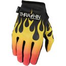 Thrashin Supply Co. Stealth Riding Gloves Flame – hot rod flame graphic synthetic palm motorcycle gloves