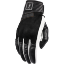 Thrashin Supply Co. Boxer Gloves in White - cowhide leather motorcycle riding gloves with molded knuckle protection and touchscreen-compatible fingertips