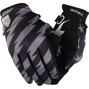 Thrashin Supply Co. Stars & Bolts Stealth Gloves Black/Grey