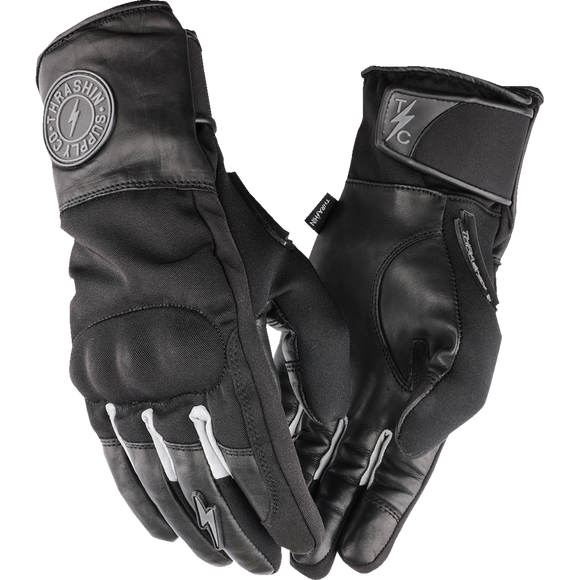 Thrashin Supply Co. Mission Waterproof Gloves - insulated waterproof motorcycle riding gloves with Thinsulate liner and Hipora membrane