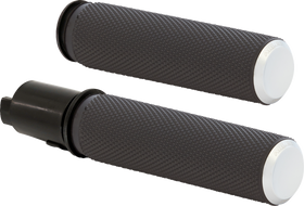 ARLEN NESS Knurled Grips - TBW - Chrome 500-051